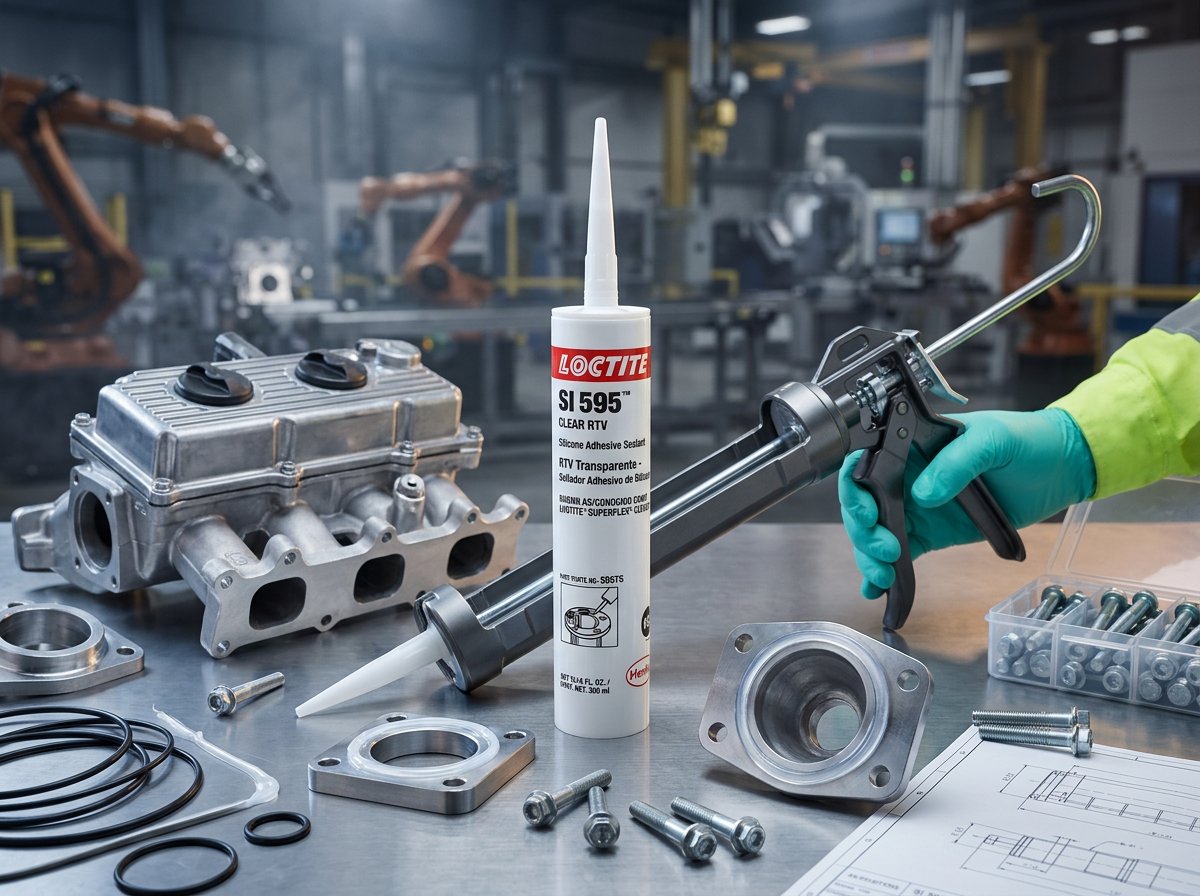 LOCTITE SI 595 aplicado en planta industrial